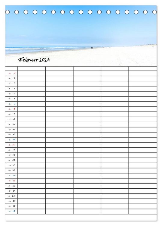 Produktbild: JUIST - DIE NORDSEEINSEL (Tischkalender 2026 DIN A5 hoch), CALVENDO Monatskalender