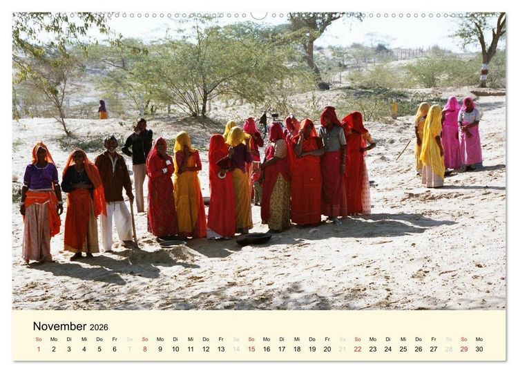 Produktbild: Alltagsleben in Indien (hochwertiger Premium Wandkalender 2026 DIN A2 quer), Kunstdruck in Hochglanz
