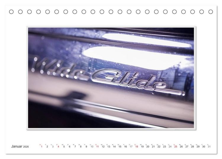 Produktbild: Emotionale Momente: Harley Davidson - Wide Glide (Tischkalender 2026 DIN A5 quer), CALVENDO Monatskalender