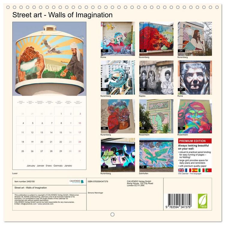 Produktbild: Street art - Walls of Imagination (Wall Calendar 2027 12 &times; 12 Inch) CALVENDO 12 Month Wall Calendar