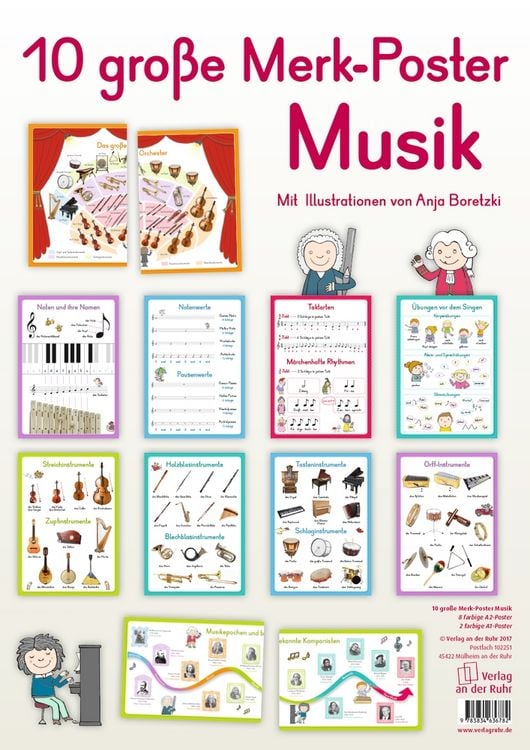 Produktbild: 10 gro&szlig;e Merk-Poster Musik