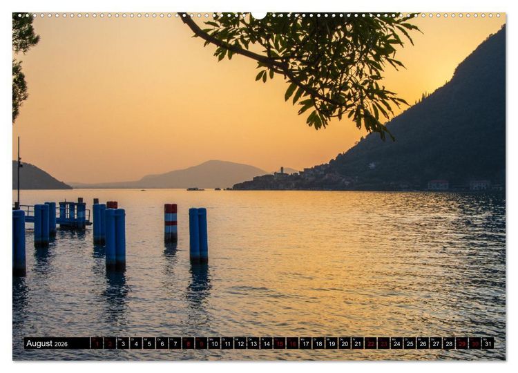 Produktbild: Romantischer Lago d'Iseo (Wandkalender 2026 DIN A2 quer), CALVENDO Monatskalender