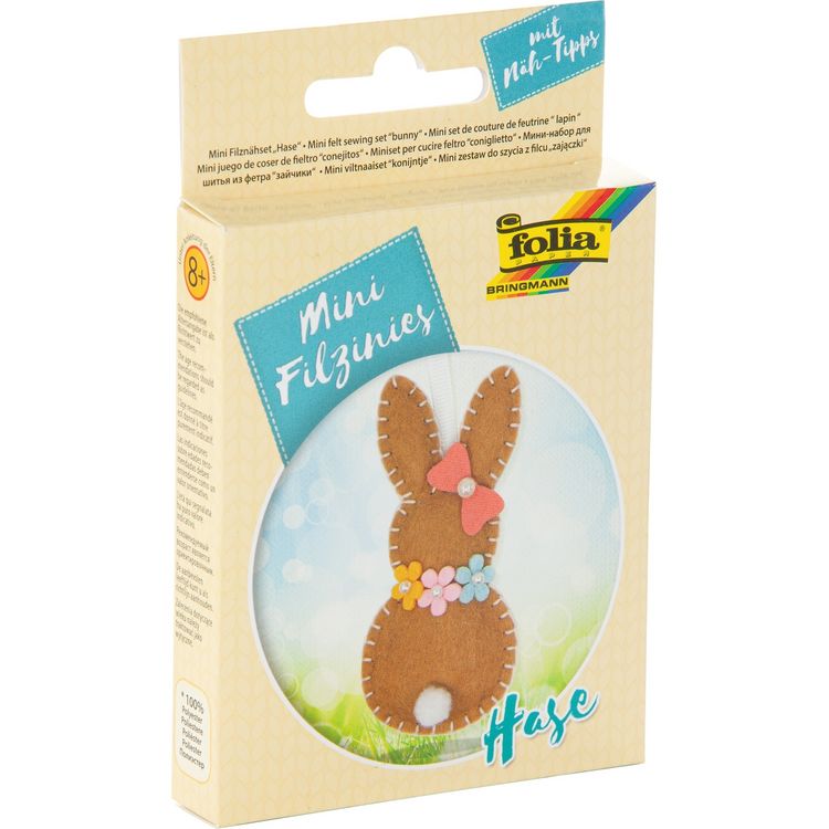 Produktbild: folia Filzn&auml;hset Mini Filzinies Hase 15 Teile