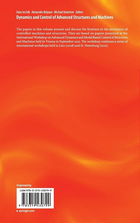 Produktbild: Dynamics and Control of Advanced Structures and Machines