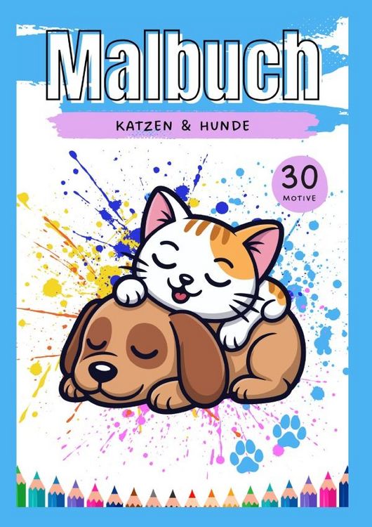 Produktbild: Katzen &amp; Hunde - Malbuch