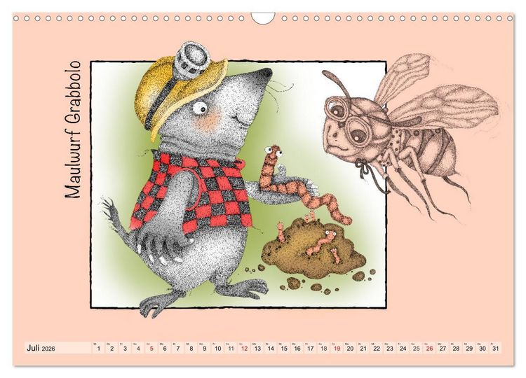 Produktbild: Kater Mizzimo und seine Freunde (Wandkalender 2026 DIN A3 quer), CALVENDO Monatskalender