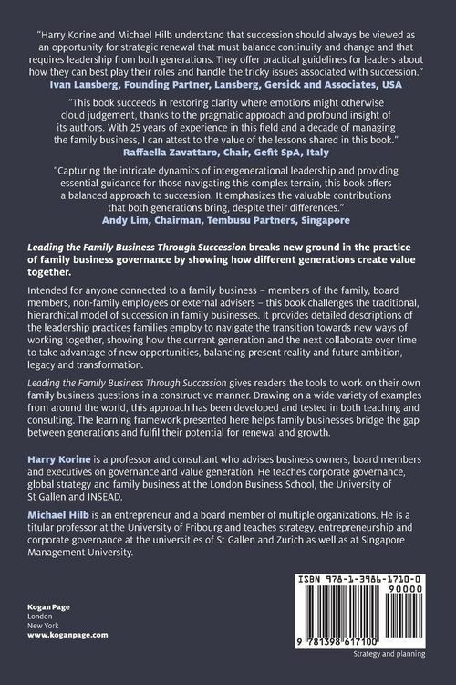 Produktbild: Leading the Family Business Through Succession