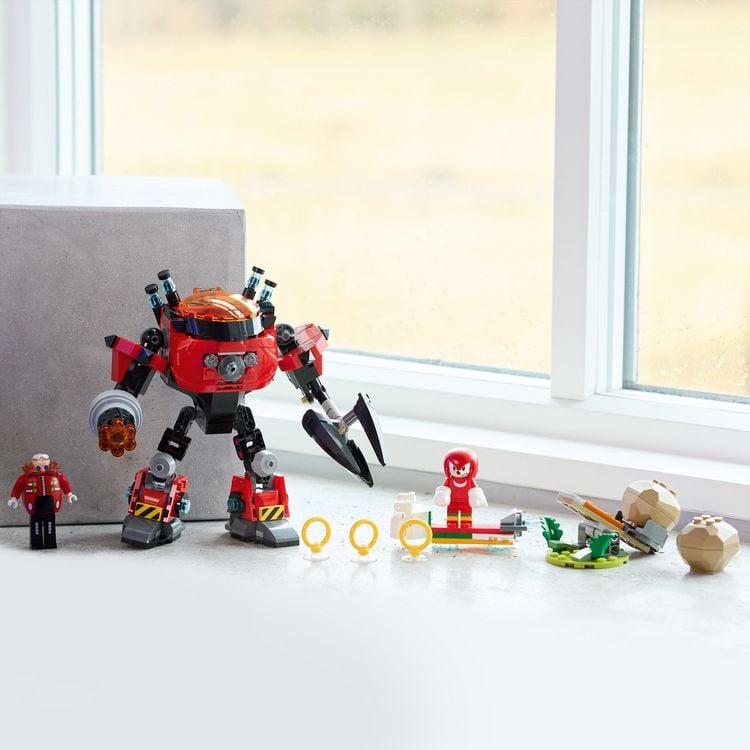 Produktbild: LEGO Sonic the Hedgehog Knuckles vs. Dr. Eggmans Egg Crusher Mech 77005
