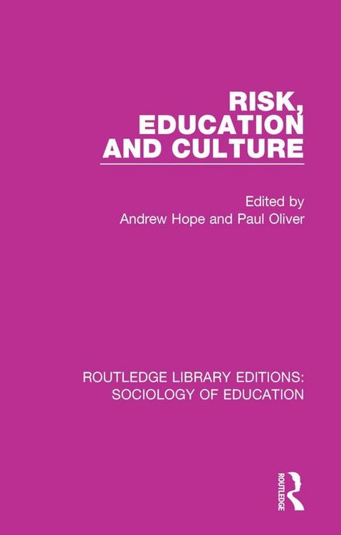 Produktbild: Risk, Education and Culture