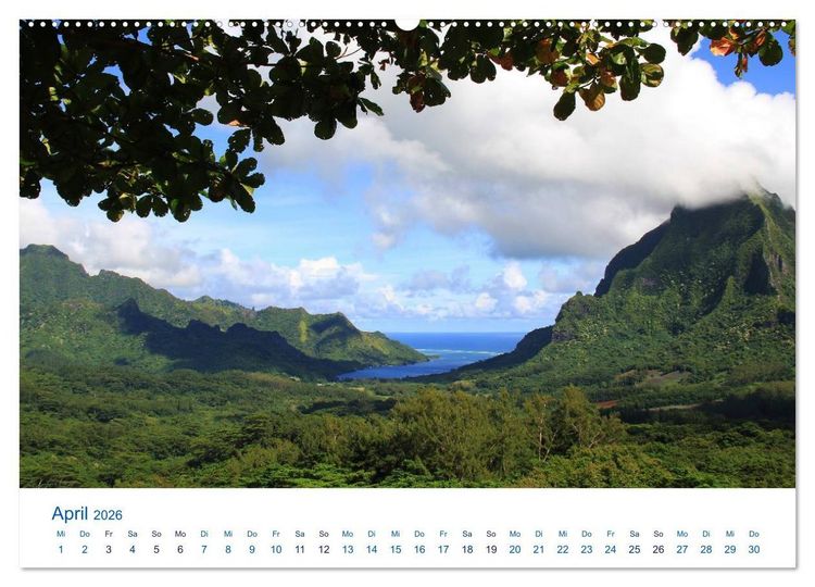 Produktbild: S&uuml;dsee-Insel Mo'orea (Wandkalender 2026 DIN A2 quer), CALVENDO Monatskalender