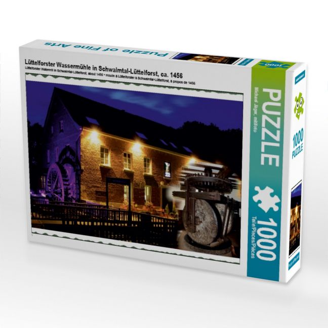 Produktbild: CALVENDO Puzzle L&uuml;ttelforster Wasserm&uuml;hle in Schwalmtal-L&uuml;ttelforst, ca. 1456 | 1000 Teile Lege-Gr&ouml;&szlig;e 64x48cm Foto-Puzzle f&uuml;r gl&uuml;ckliche Stunden