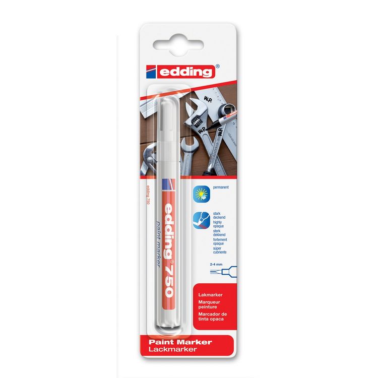 Produktbild: Edding 750 Paint Marker 4-750-1-4049 Lackmarker Wei&szlig; 2 mm, 4mm