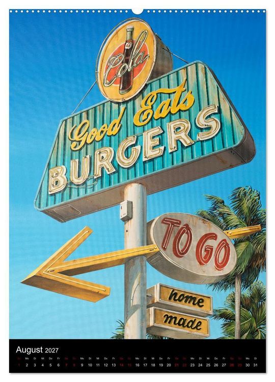 Produktbild: Drive America Plakate (Wandkalender 2027 DIN A2 hoch), CALVENDO Monatskalender