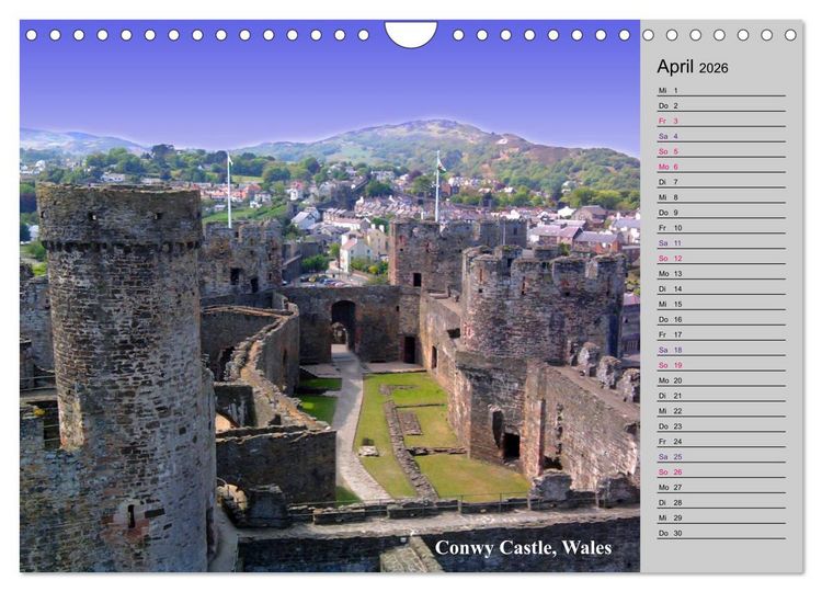Produktbild: Englands bezaubernde Burgen, Schl&ouml;sser und mehr (Wandkalender 2026 DIN A4 quer), CALVENDO Monatskalender