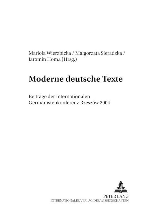 Produktbild: Moderne deutsche Texte