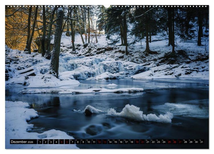 Produktbild: Fl&uuml;sse und Seen im Harz (hochwertiger Premium Wandkalender 2026 DIN A2 quer), Kunstdruck in Hochglanz