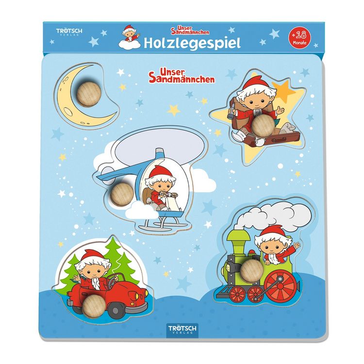 Produktbild: Tr&ouml;tsch Unser Sandm&auml;nnchen Holzlegespiel Fahrzeuge