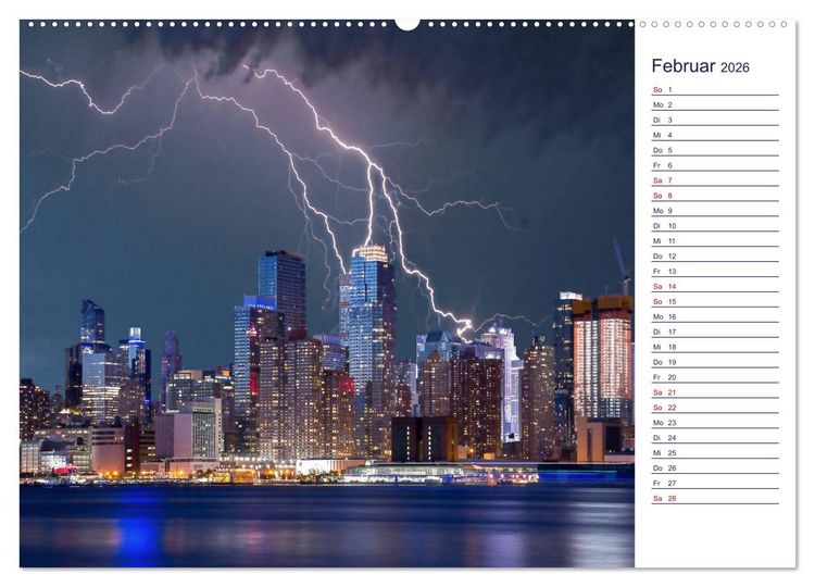 Produktbild: Faszination Blitze beeindruckende Fotos (Wandkalender 2026 DIN A2 quer), CALVENDO Monatskalender