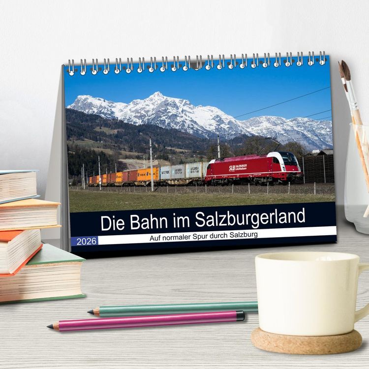 Produktbild: Die Bahn im Salzburgerland (Tischkalender 2026 DIN A5 quer), CALVENDO Monatskalender