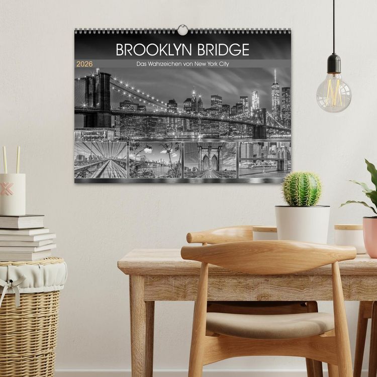 Produktbild: BROOKLYN BRIDGE Das Wahrzeichen von New York City (Wandkalender 2026 DIN A3 quer), CALVENDO Monatskalender