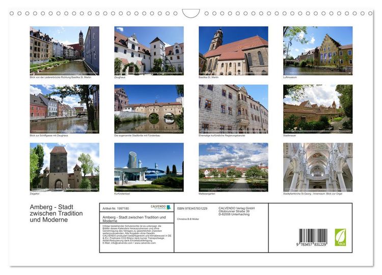 Produktbild: Amberg - Stadt zwischen Tradition und Moderne (Wandkalender 2026 DIN A3 quer), CALVENDO Monatskalender