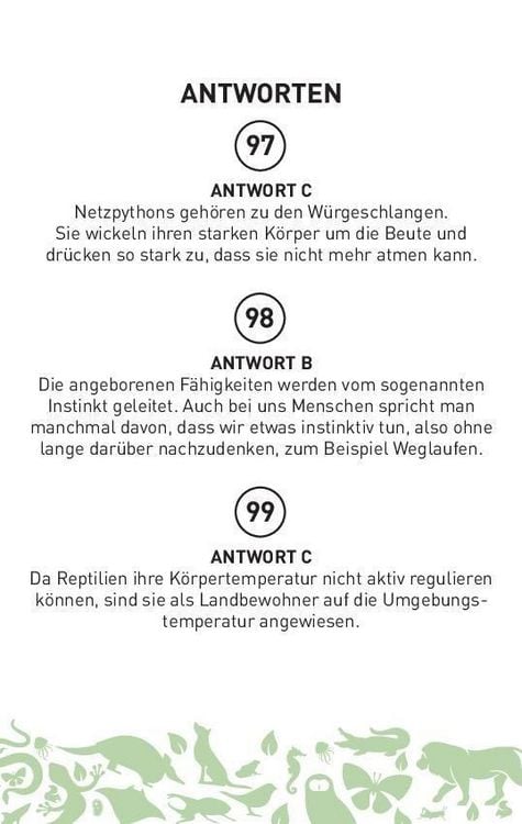 Produktbild: Das gro&szlig;e Tier-Quiz I ab 10 Jahren