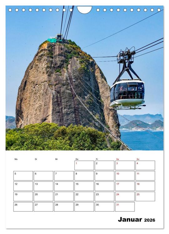 Produktbild: Rio de Janeiro - Reiseplaner (Wandkalender 2026 DIN A4 hoch), CALVENDO Monatskalender