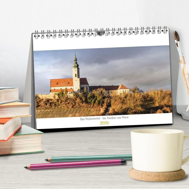 Produktbild: Das Weinviertel - Im Norden von Wien (Tischkalender 2026 DIN A5 quer), CALVENDO Monatskalender