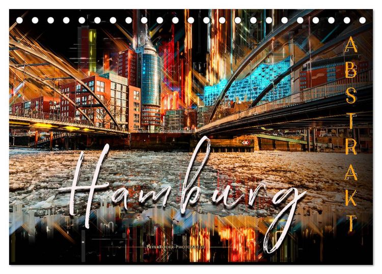 Produktbild: Hamburg abstrakt (Tischkalender 2026 DIN A5 quer), CALVENDO Monatskalender