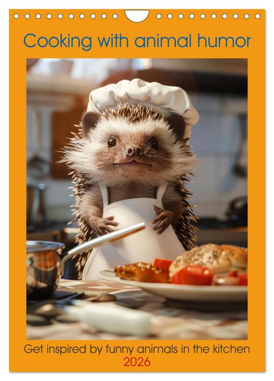 Produktbild: Cooking with animal humor (Wall Calendar 2026 DIN A4 portrait), CALVENDO 12 Month Wall Calendar