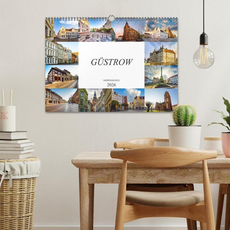 Produktbild: G&uuml;strow Impressionen (Wandkalender 2026 DIN A3 quer), CALVENDO Monatskalender