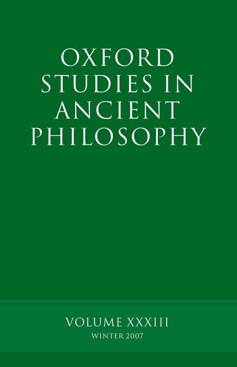 Produktbild: Oxford Studies in Ancient Philosophy XXXIII