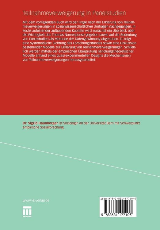Produktbild: Teilnahmeverweigerung in Panelstudien