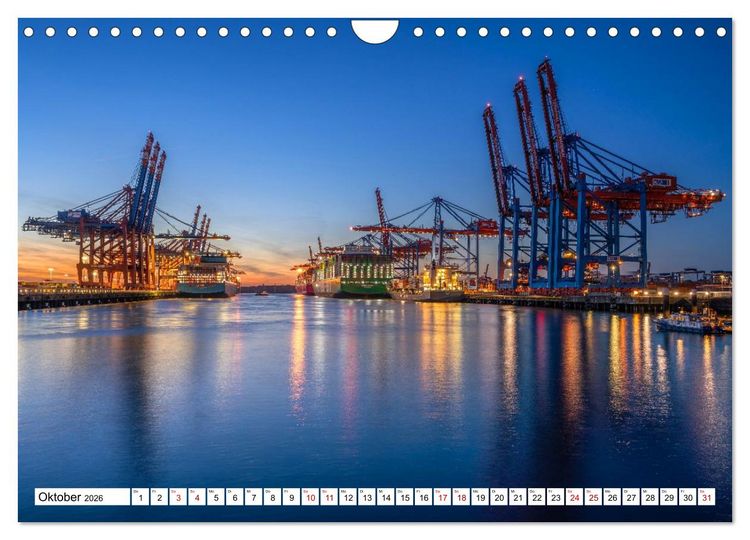 Produktbild: Urbane Impressionen: Hansestadt Hamburg - Tor zur Welt (Wandkalender 2026 DIN A4 quer), CALVENDO Monatskalender