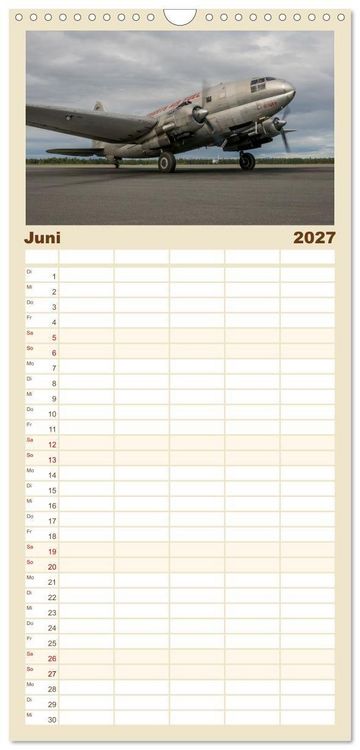 Produktbild: Familienplaner 2027 - Klassiker der L&uuml;fte mit 5 Spalten (Wandkalender, 21 x 45 cm) CALVENDO
