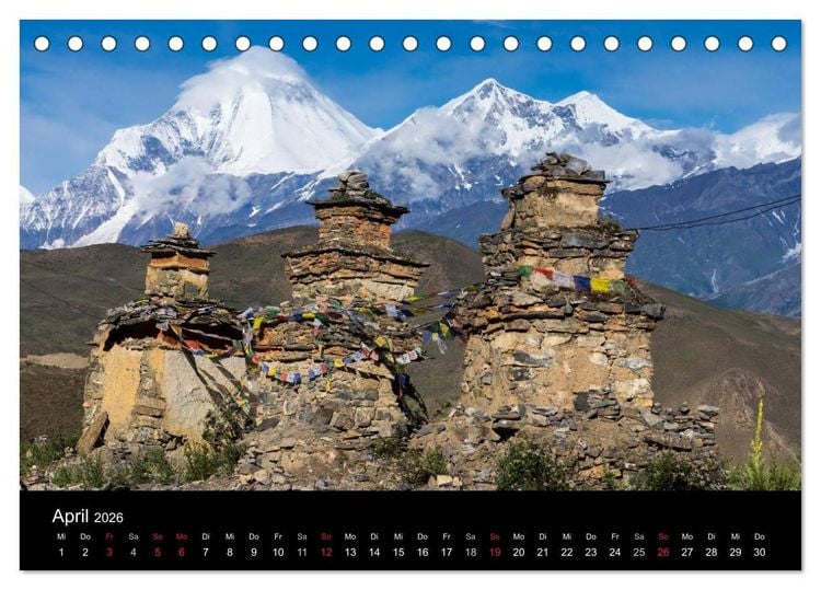 Produktbild: Faszination Nepal (Tischkalender 2026 DIN A5 quer), CALVENDO Monatskalender
