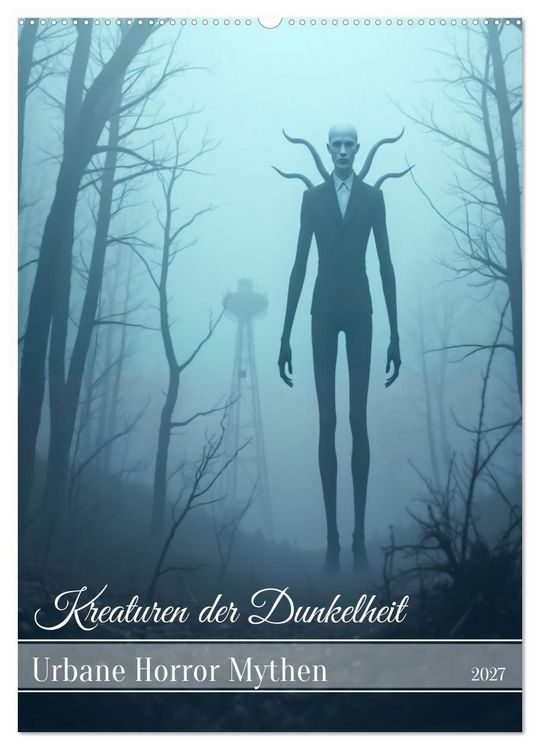 Produktbild: Kreaturen der Dunkelheit - Urbane Horror Mythen (Wandkalender 2027 DIN A2 hoch), CALVENDO Monatskalender