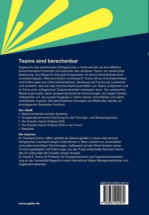 Produktbild: Teams sind berechenbar