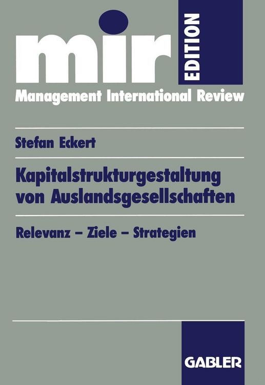 Produktbild: Kapitalstrukturgestaltung von Auslandsgesellschaften