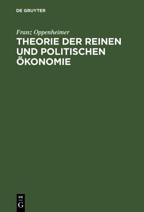 Produktbild: Theorie der reinen und politischen &Ouml;konomie