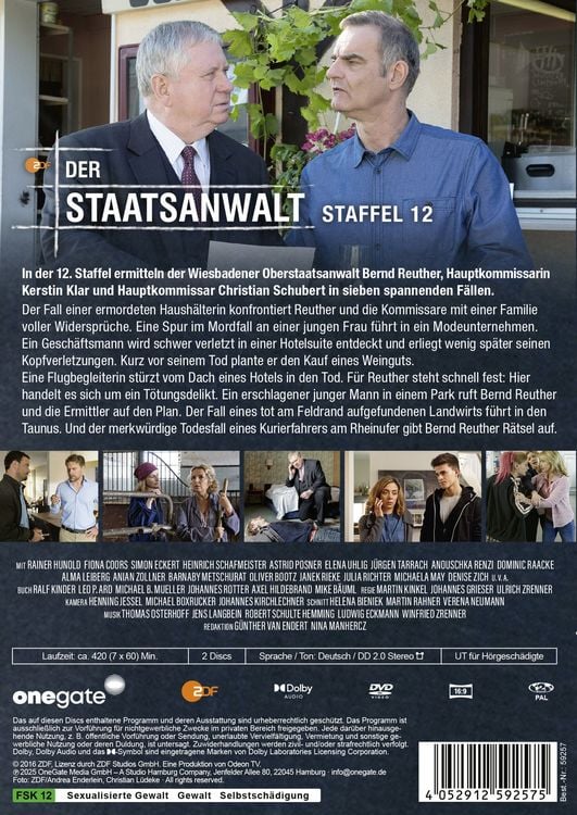 Produktbild: Der Staatsanwalt Staffel 12 [2 DVDs]