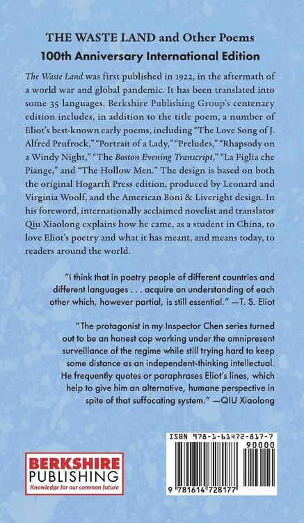 Produktbild: THE WASTE LAND and Other Poems