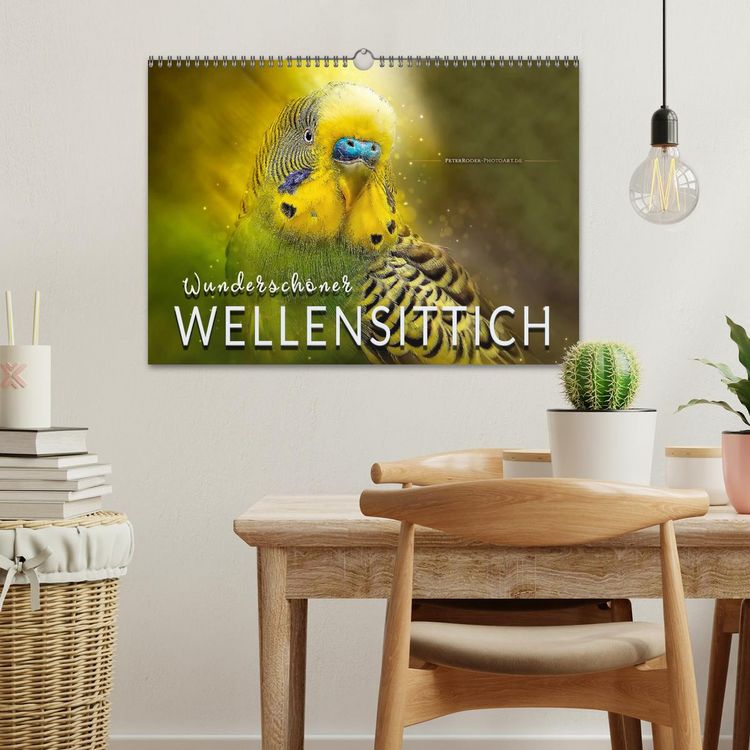Produktbild: Wundersch&ouml;ner Wellensittich (Wandkalender 2026 DIN A3 quer), CALVENDO Monatskalender