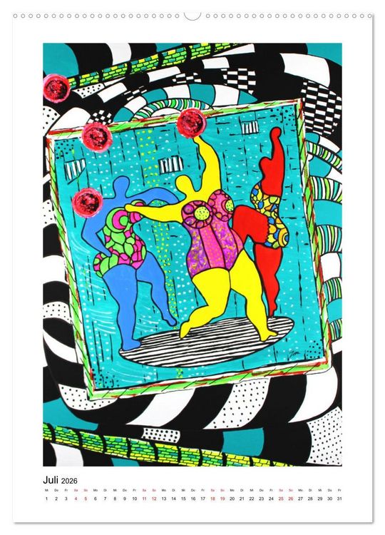 Produktbild: Hommage an die Superstars der Malerei - Atelier Zippo (Wandkalender 2026 DIN A2 hoch), CALVENDO Monatskalender