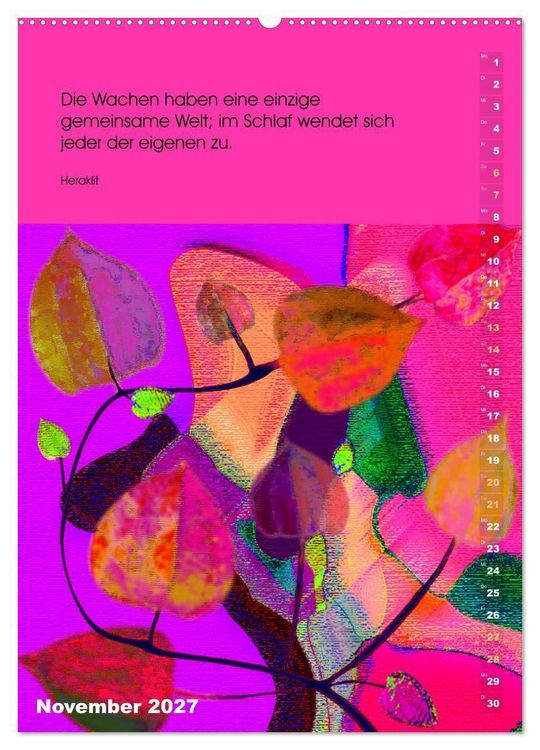 Produktbild: Philosophische Inspirationen Wandkalender 2027 (hochwertiger Premium Wandkalender 2027 DIN A2 hoch), Kunstdruck in Hochglanz