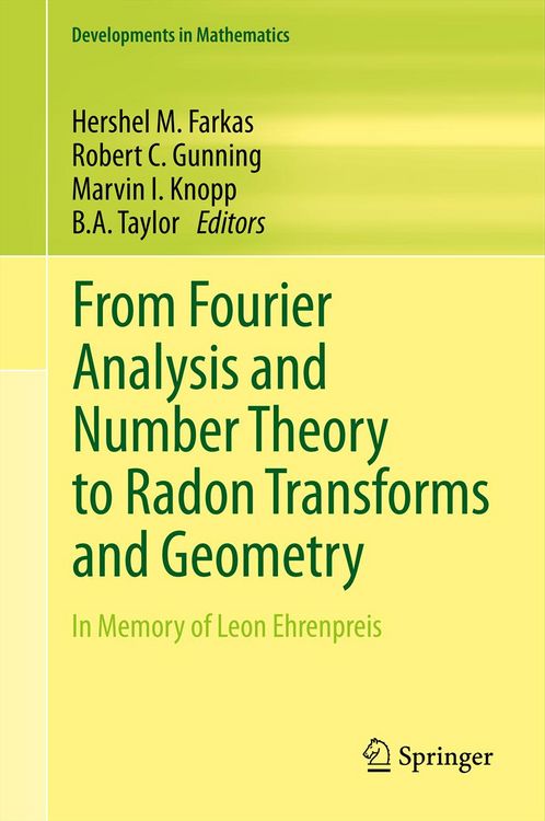Produktbild: From Fourier Analysis and Number Theory to Radon Transforms and Geometry