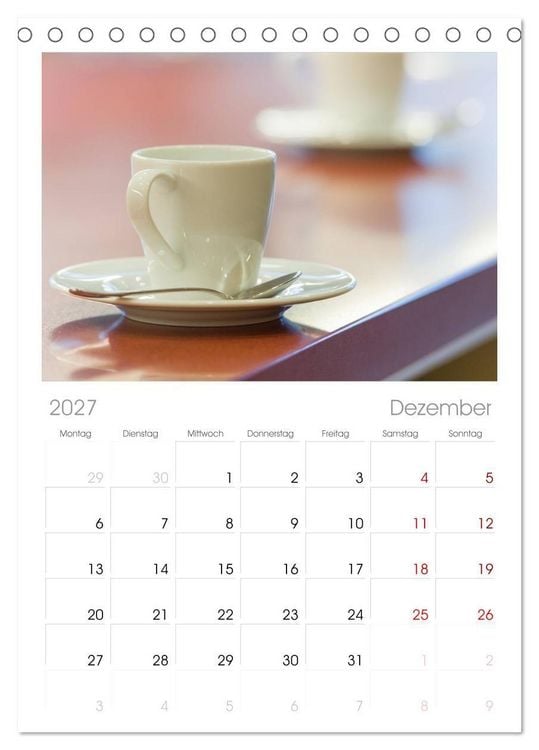 Produktbild: Tischplaner 2027 - Brot & Kaffee Impressionen 2027 (A5 Tischkalender zum Aufstellen) CALVENDO