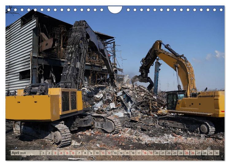 Produktbild: Bagger im Einsatz (Wandkalender 2026 DIN A4 quer), CALVENDO Monatskalender
