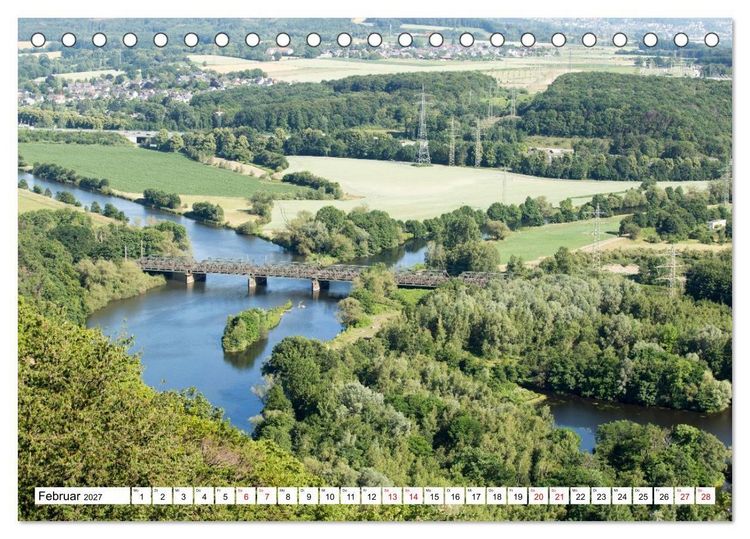 Produktbild: Ruhrtal mit Lennetal - Radland Deutschland (Tischkalender 2027 DIN A5 quer), CALVENDO Monatskalender
