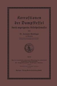 Produktbild: Korrosionen der Dampfkessel